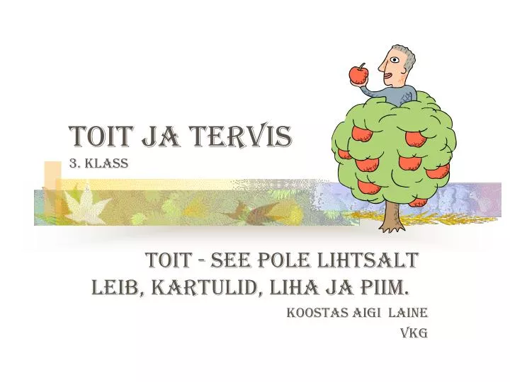 toit ja tervis 3 klass