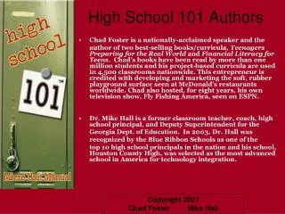 High School 101 Authors