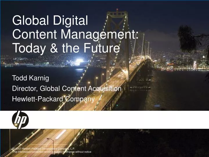 global digital content management today the future