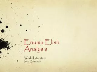Enuma Elish Analysis