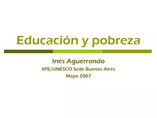 educaci n y pobreza