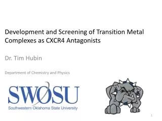 Development and Screening of Transition Metal Complexes as CXCR4 Antagonists
