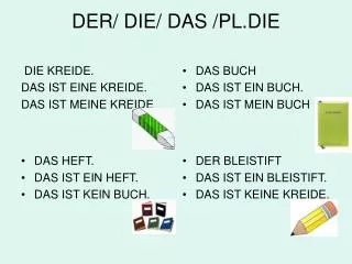 der die das pl die