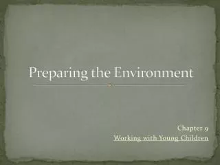 Preparing the Environment