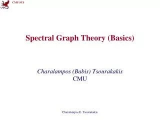 Spectral Graph Theory (Basics)