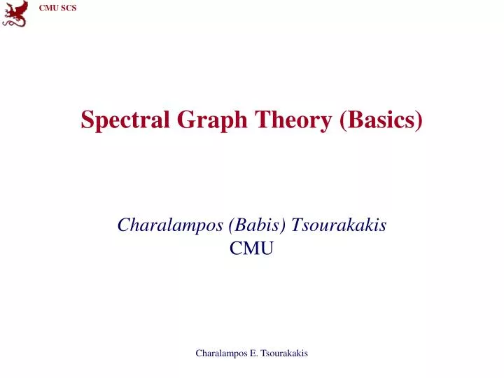 spectral graph theory basics