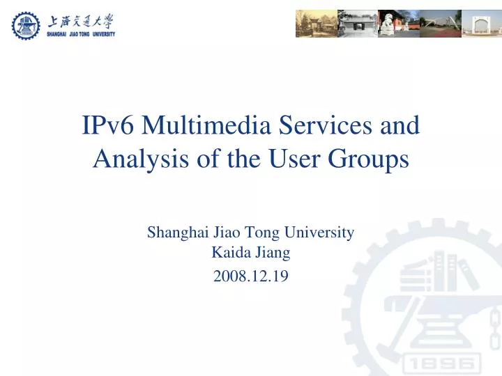 ipv6 multimedia services and analysis of the user groups