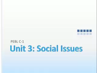 Unit 3: Social Issues