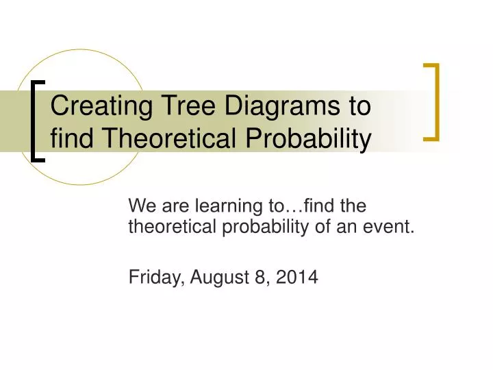 creating tree diagrams to find theoretical probability