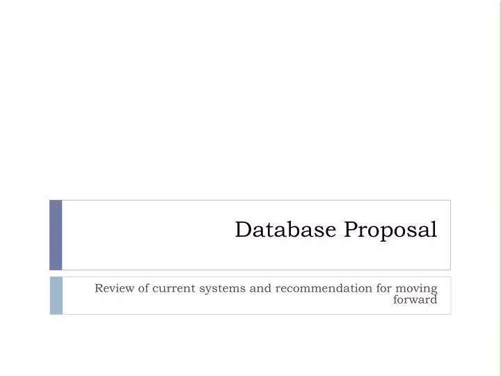 database proposal