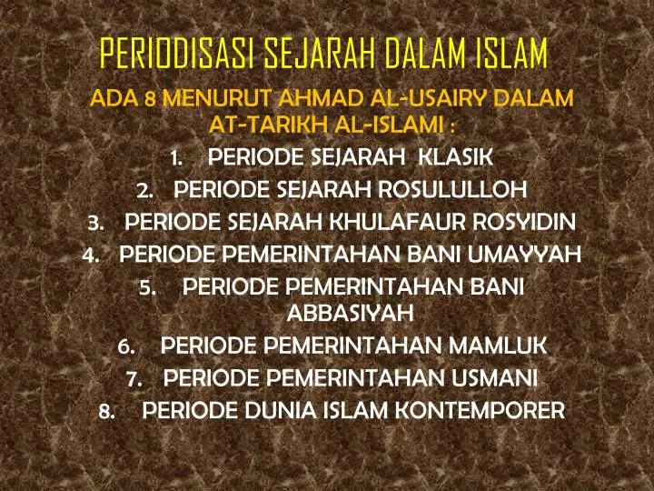periodisasi sejarah dalam islam