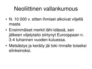 neoliittinen vallankumous