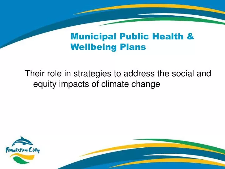municipal public health wellbeing plans