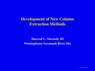 Development of New Column Extraction Methods