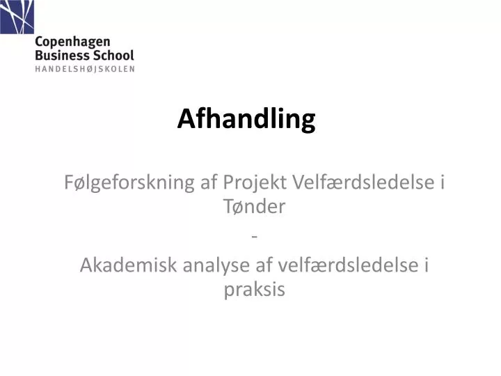 afhandling