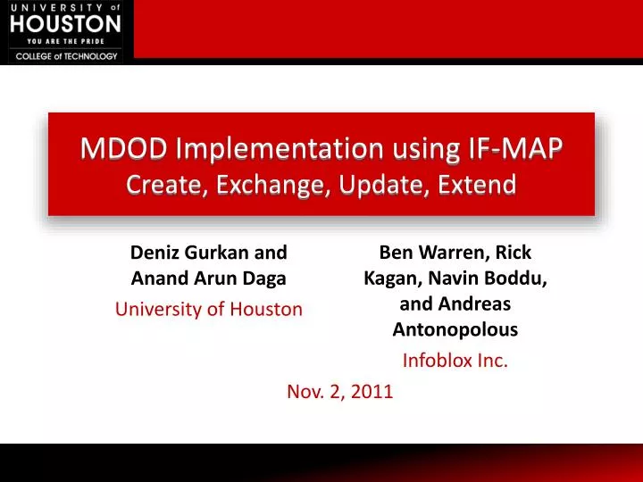 mdod implementation using if map create exchange update extend