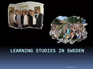 Learning Studies in Sweden