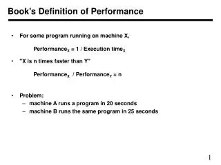 Book's Definition of Performance