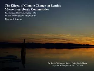 The Effects of Climate Change on Benthic Macroinvertebrate Communities