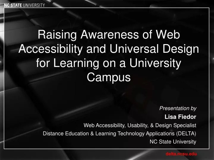 raising awareness of web accessibility and universal design for learning on a university campus