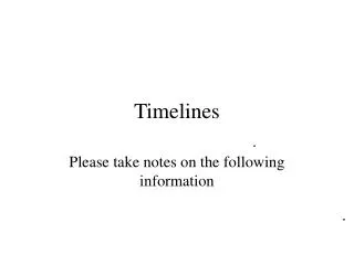 timelines