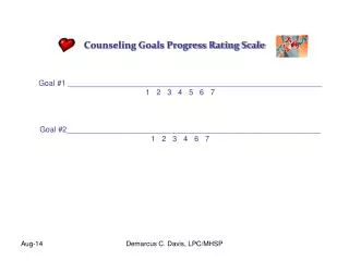 Counseling Goals Progress Rating Scale