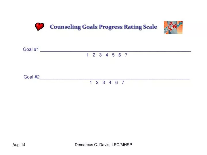 counseling goals progress rating scale