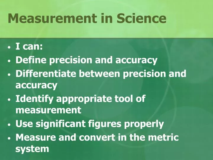 measurement in science