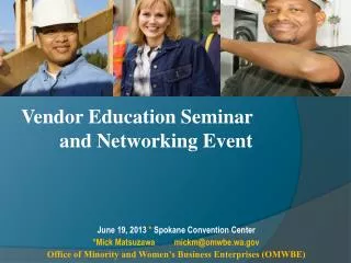 Vendor Education Seminar and Networking Event