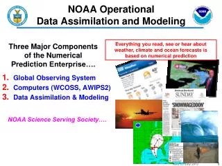 NOAA Operational Data Assimilation and Modeling