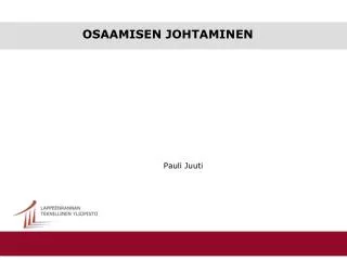 osaamisen johtaminen
