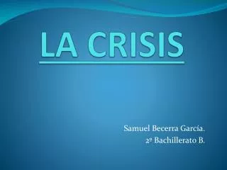 la crisis