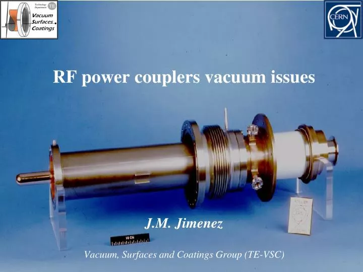 rf power couplers vacuum issues