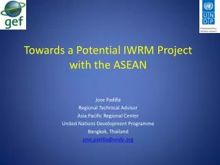 Towards a Potential IWRM Project with the ASEAN