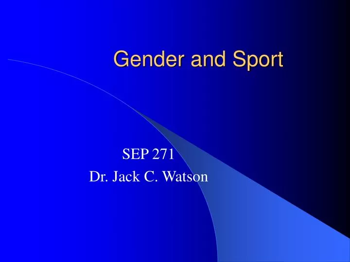 gender and sport