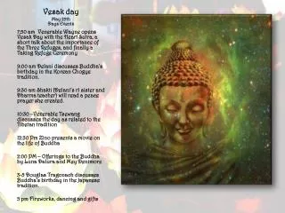 Vesak day May 25th Days Events