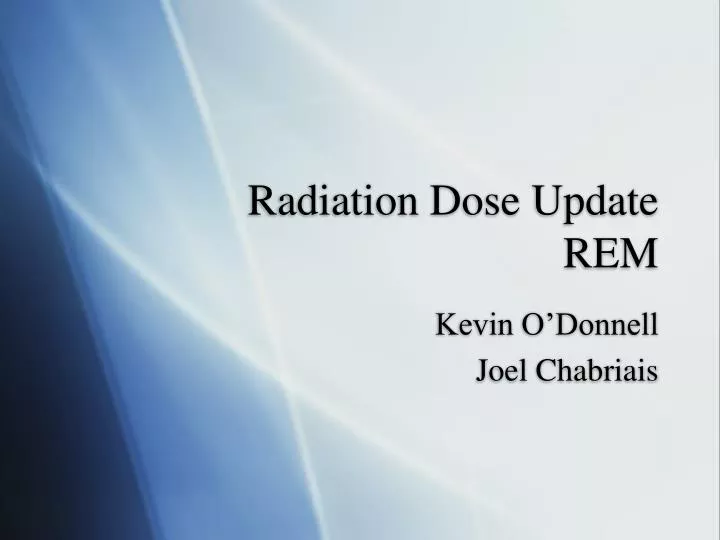 radiation dose update rem