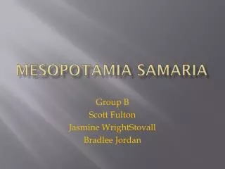 Mesopotamia Samaria