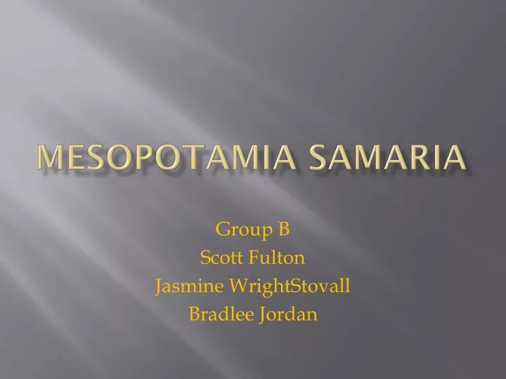 mesopotamia samaria
