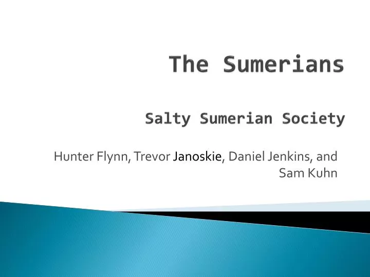 the sumerians salty sumerian society