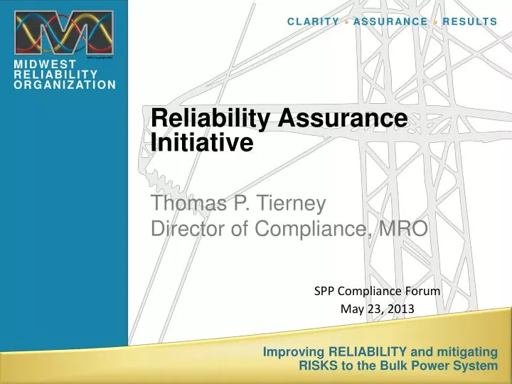 reliability assurance initiative