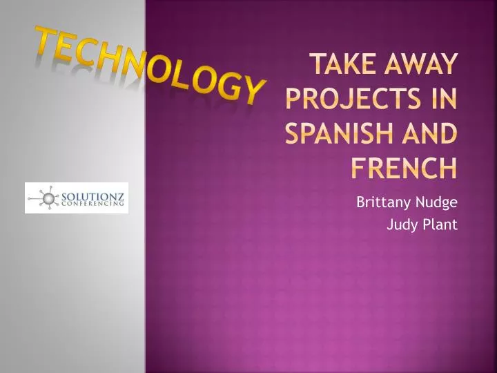 take away projects in spanish and french