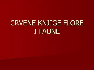 crvene knjige flore i faune
