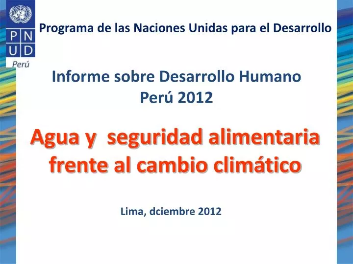 informe sobre desarrollo humano per 2012