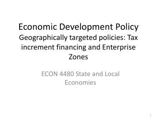 ECON 4480 State and Local Economies