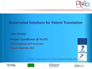Automated Solutions for Patent Translation