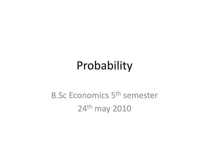 probability