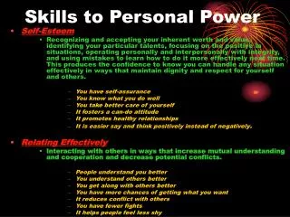 Skills to Personal Power