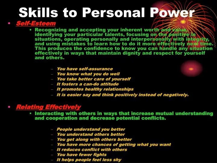 skills to personal power