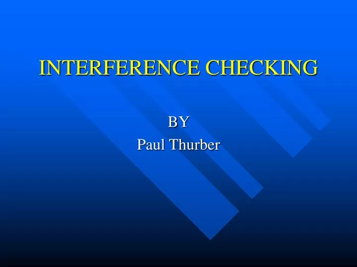 interference checking